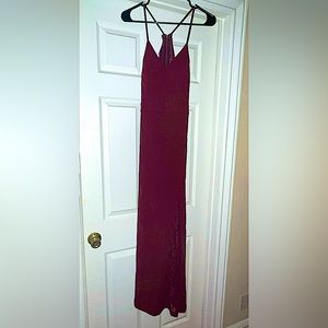 City Triangle Crimson Bridesmaid Dress